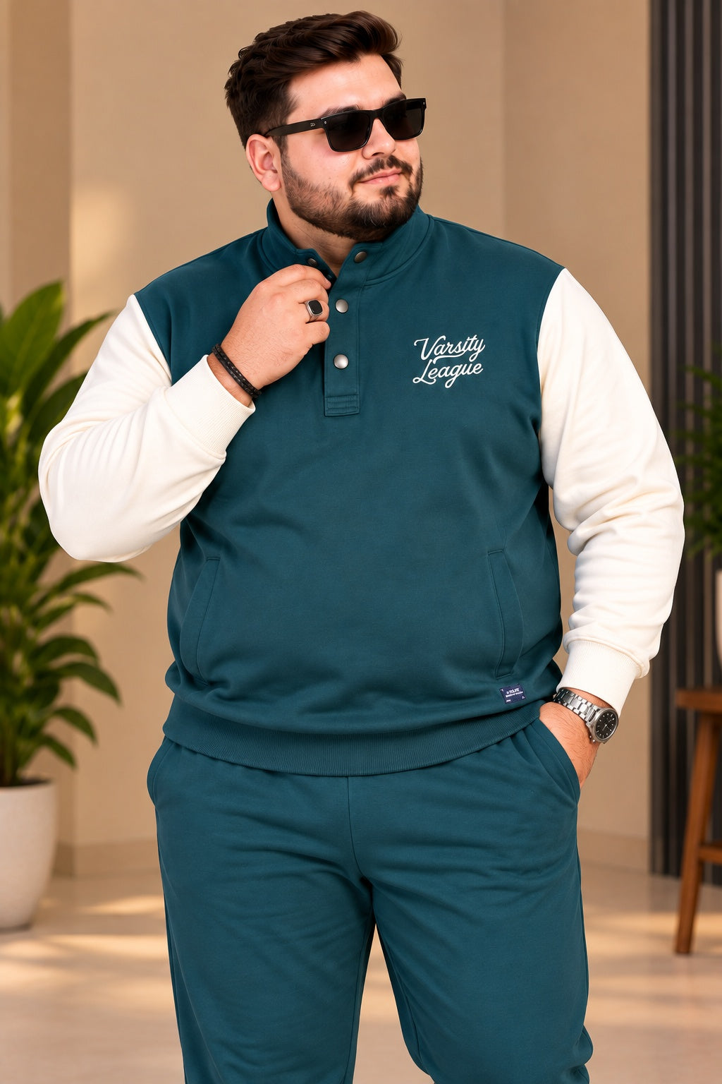 Austivo Plus Size Men's Winter Track Suit