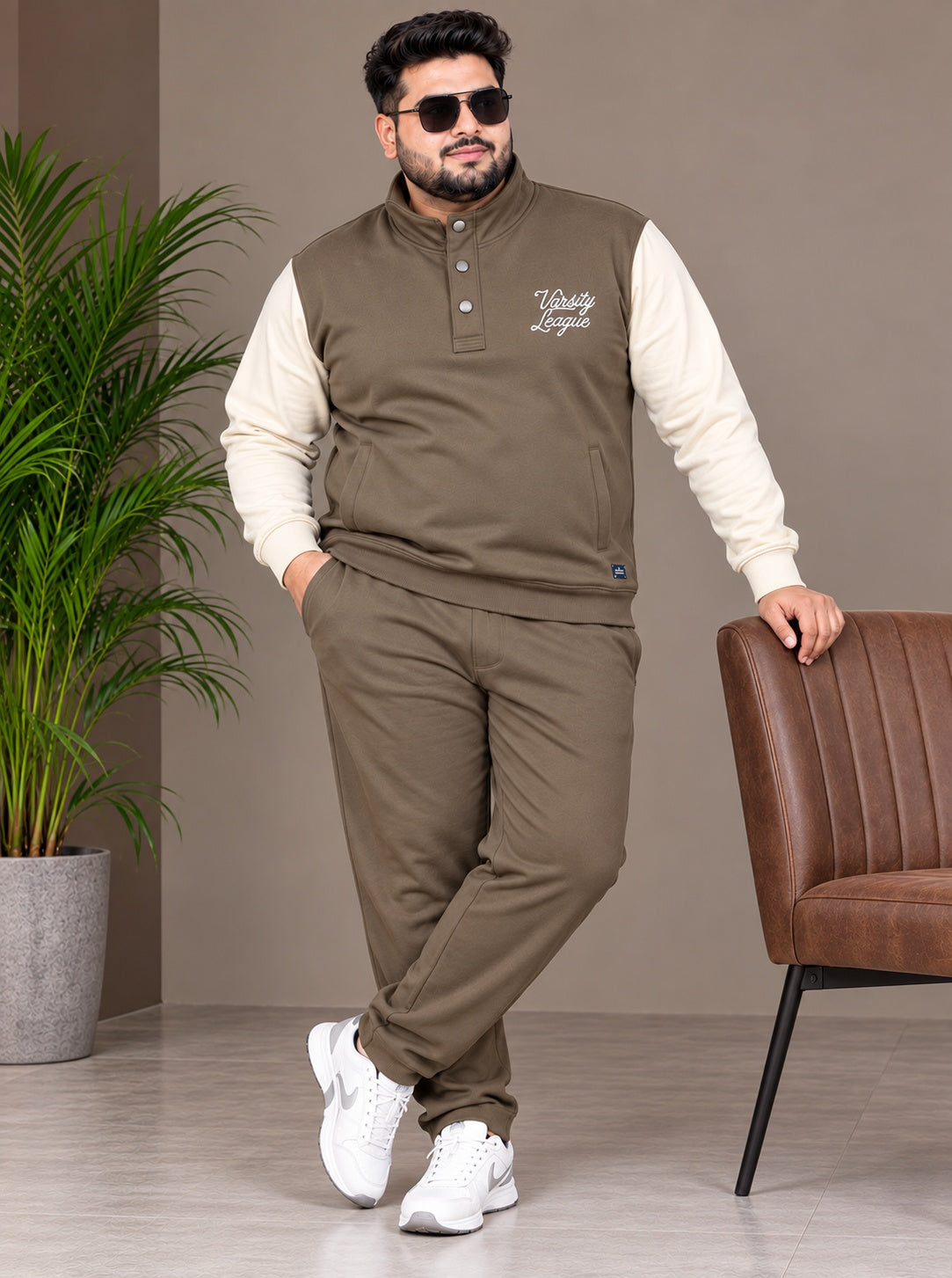 Austivo Plus Size Men's Winter Track Suit