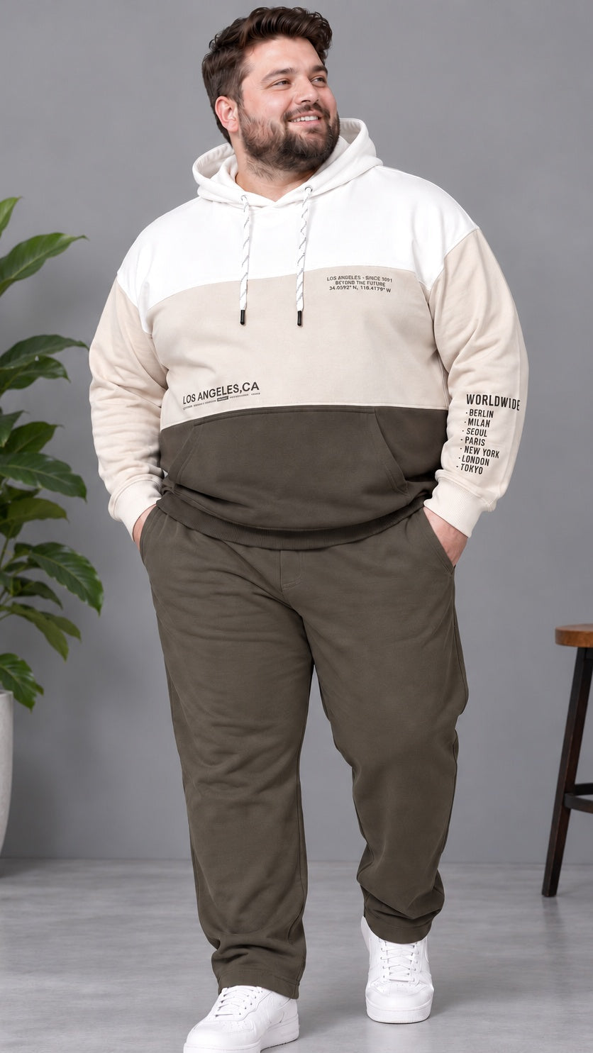 Austivo Plus Size Men's Winter Track Suit