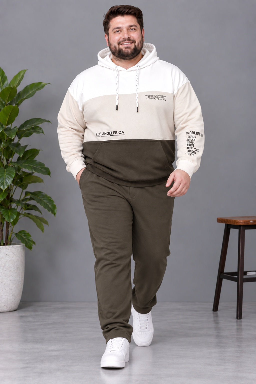 Austivo Plus Size Men's Winter Track Suit