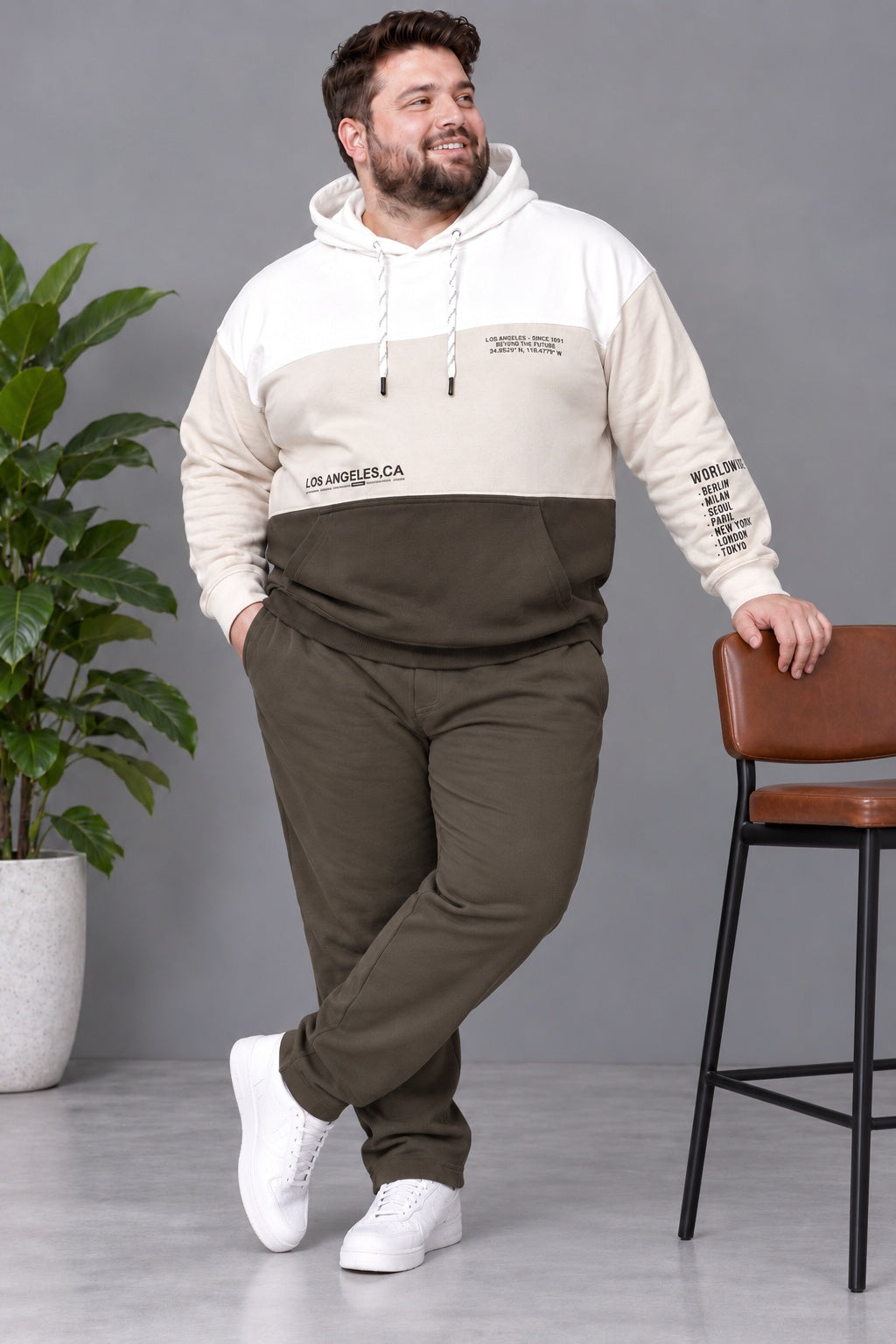 Austivo Plus Size Men's Winter Track Suit