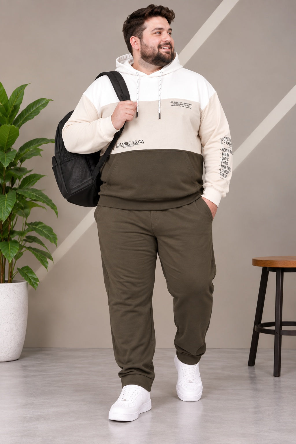 Austivo Plus Size Men's Winter Track Suit