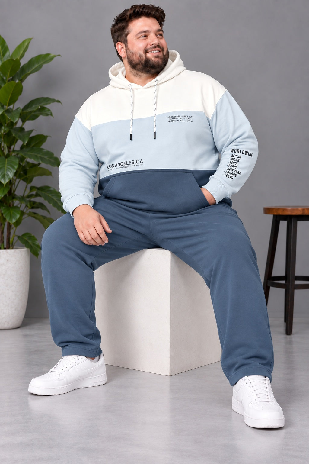 Austivo Plus Size Men's Winter Track Suit