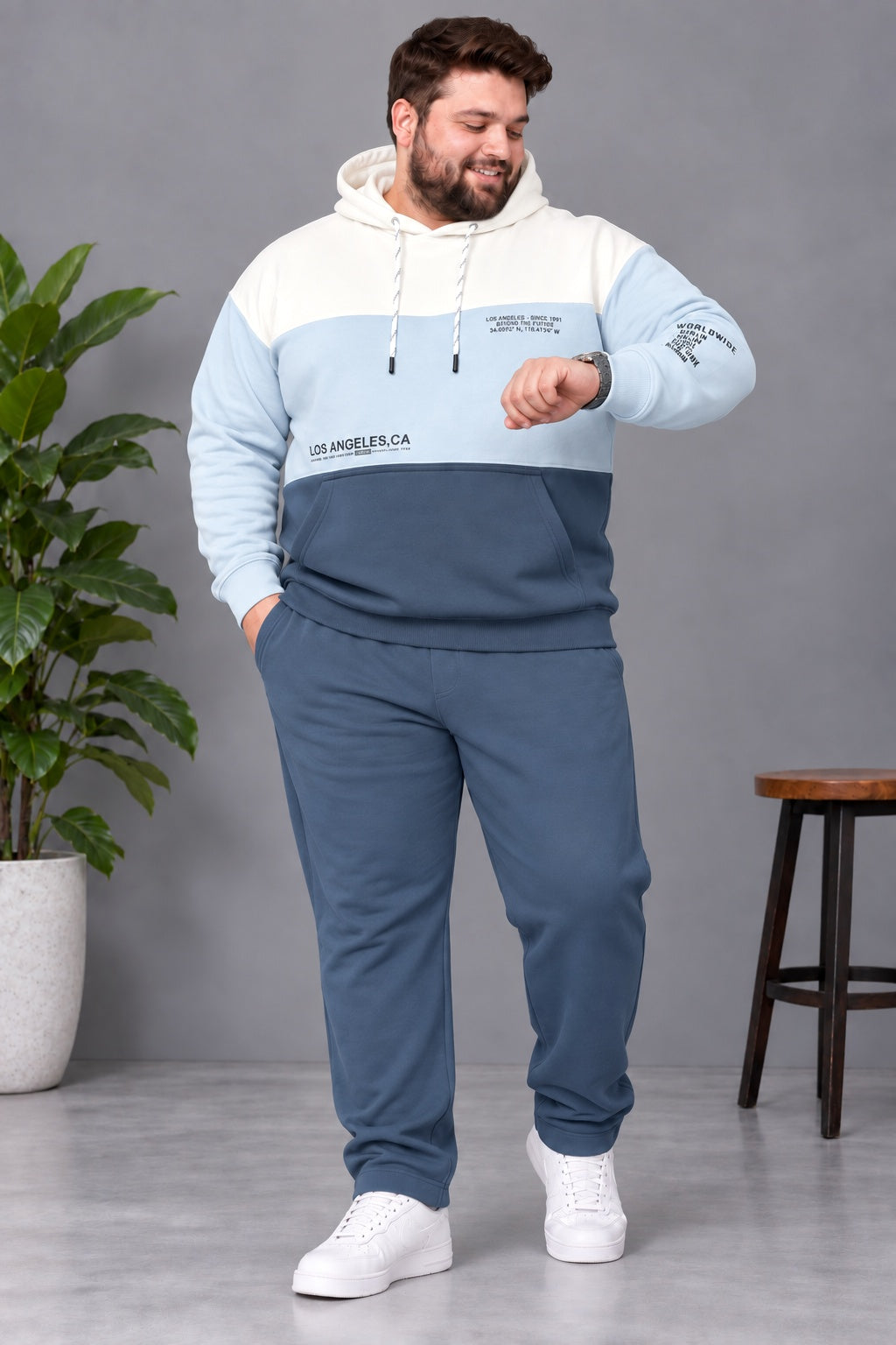 Austivo Plus Size Men's Winter Track Suit