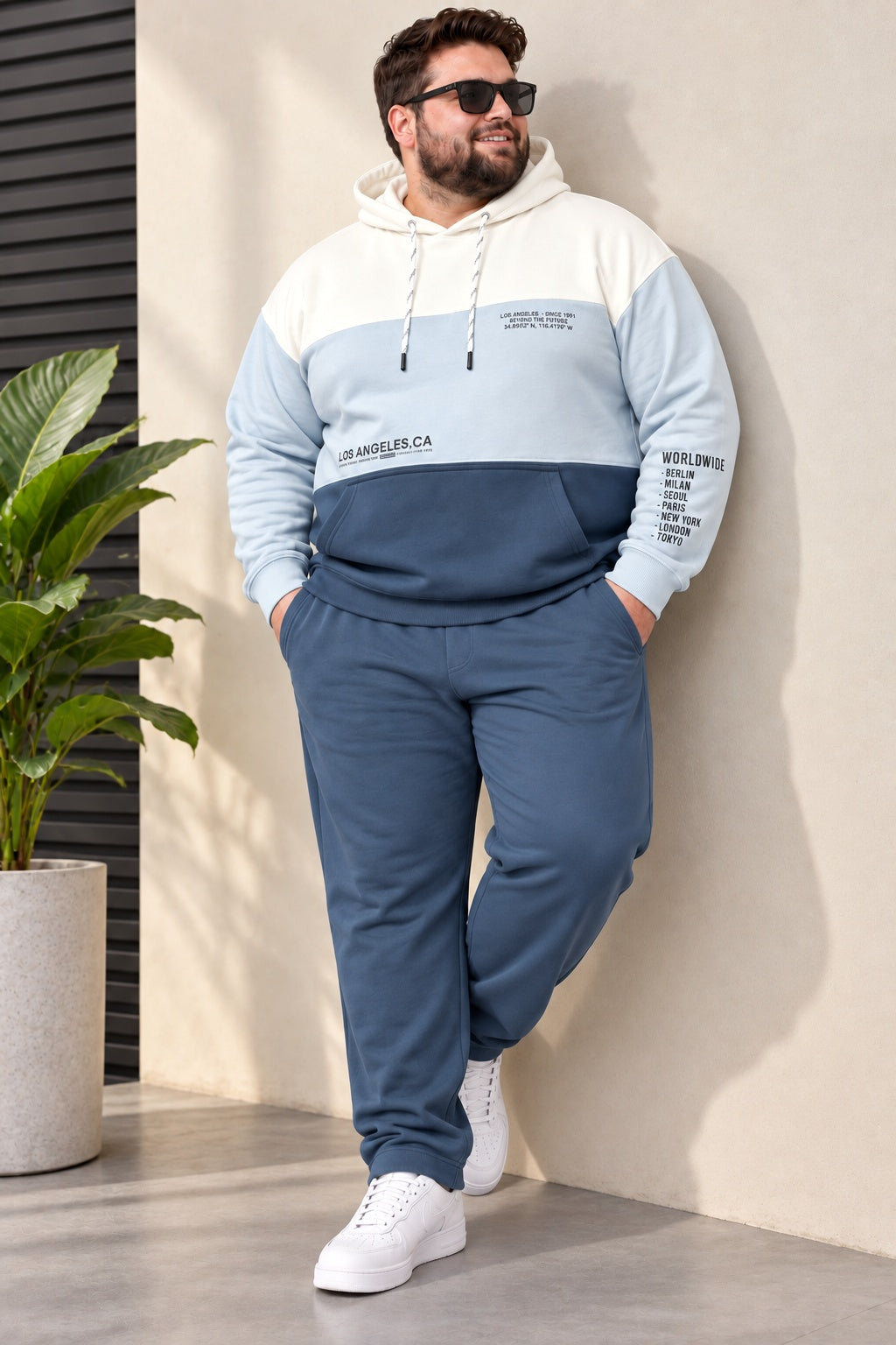 Austivo Plus Size Men's Winter Track Suit