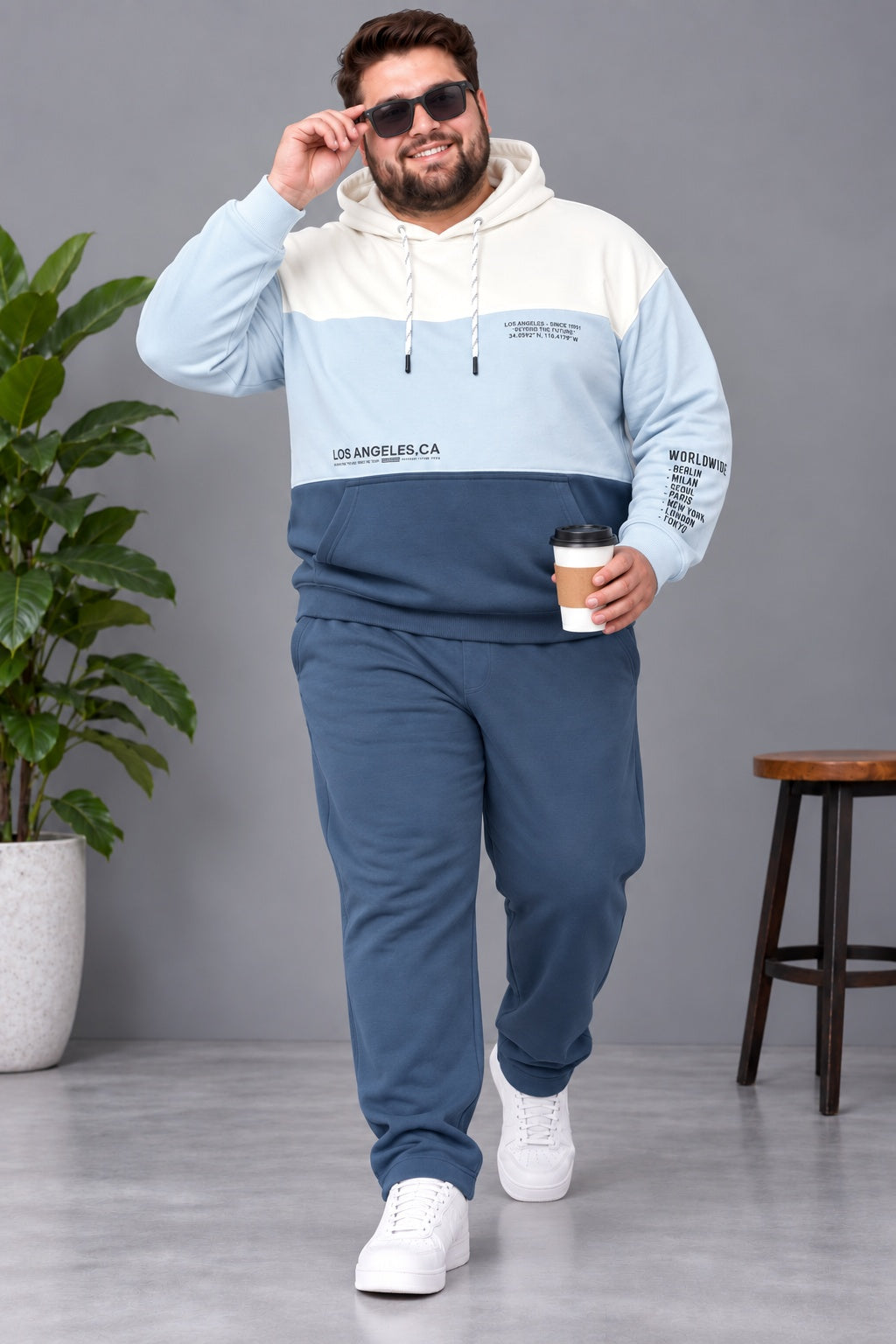 Austivo Plus Size Men's Winter Track Suit