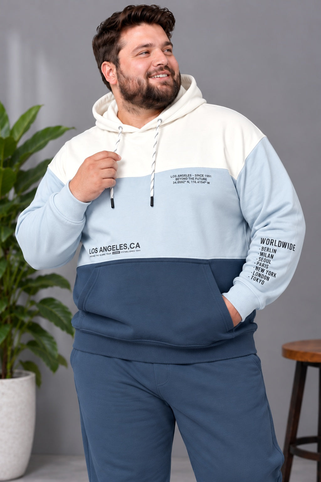 Austivo Plus Size Men's Winter Track Suit
