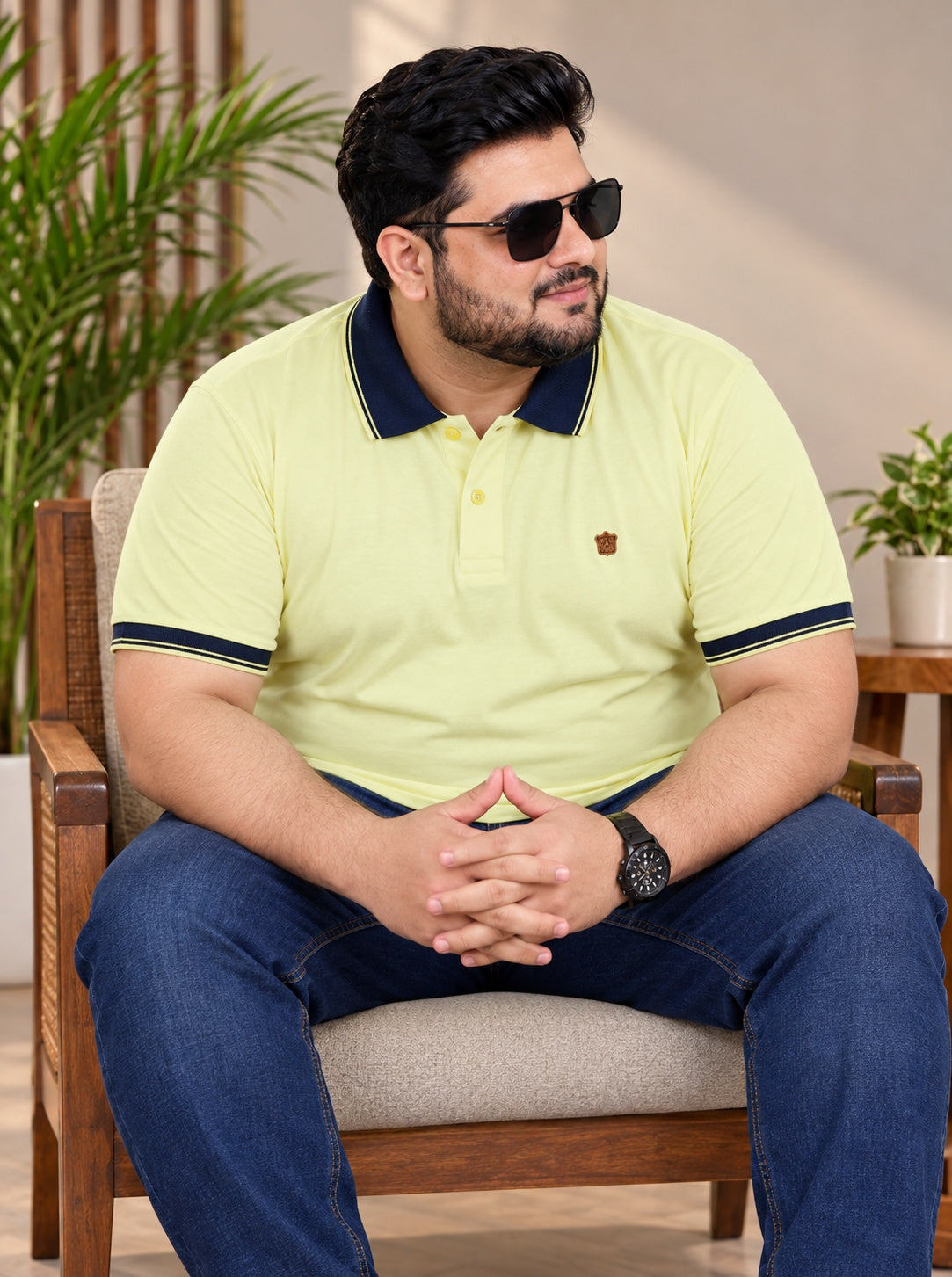 Austivo Men's Polo Neck T-shirt