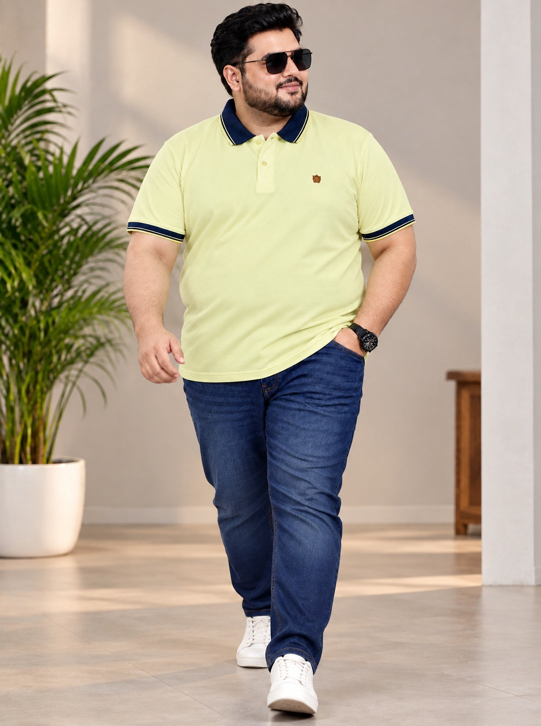 Austivo Men's Polo Neck T-shirt