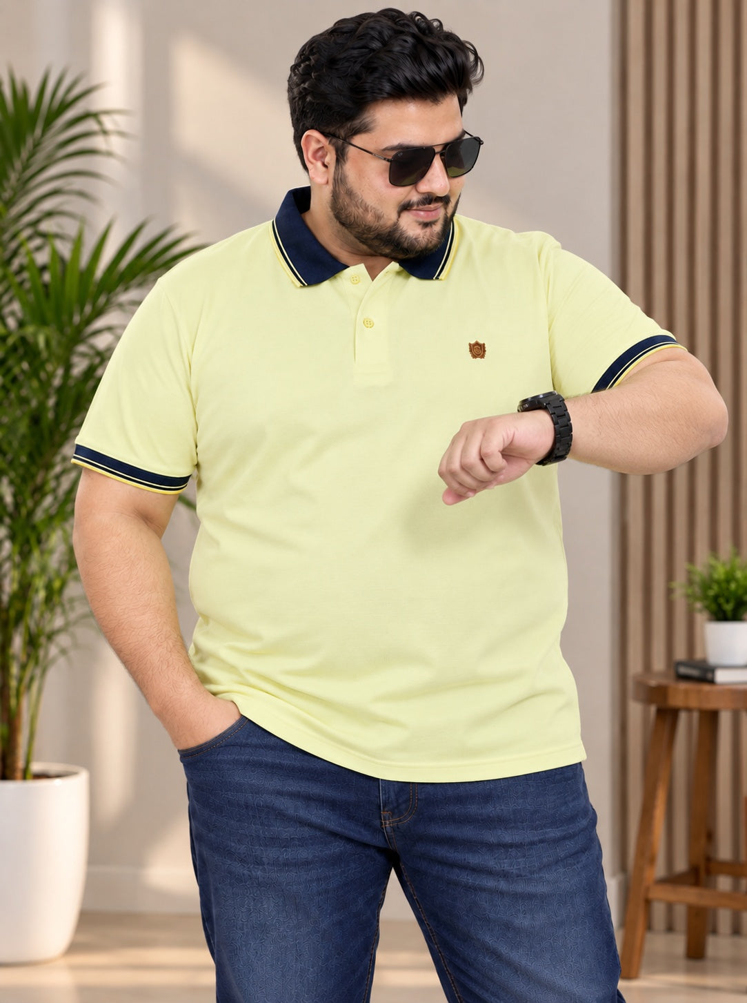 Austivo Men's Polo Neck T-shirt