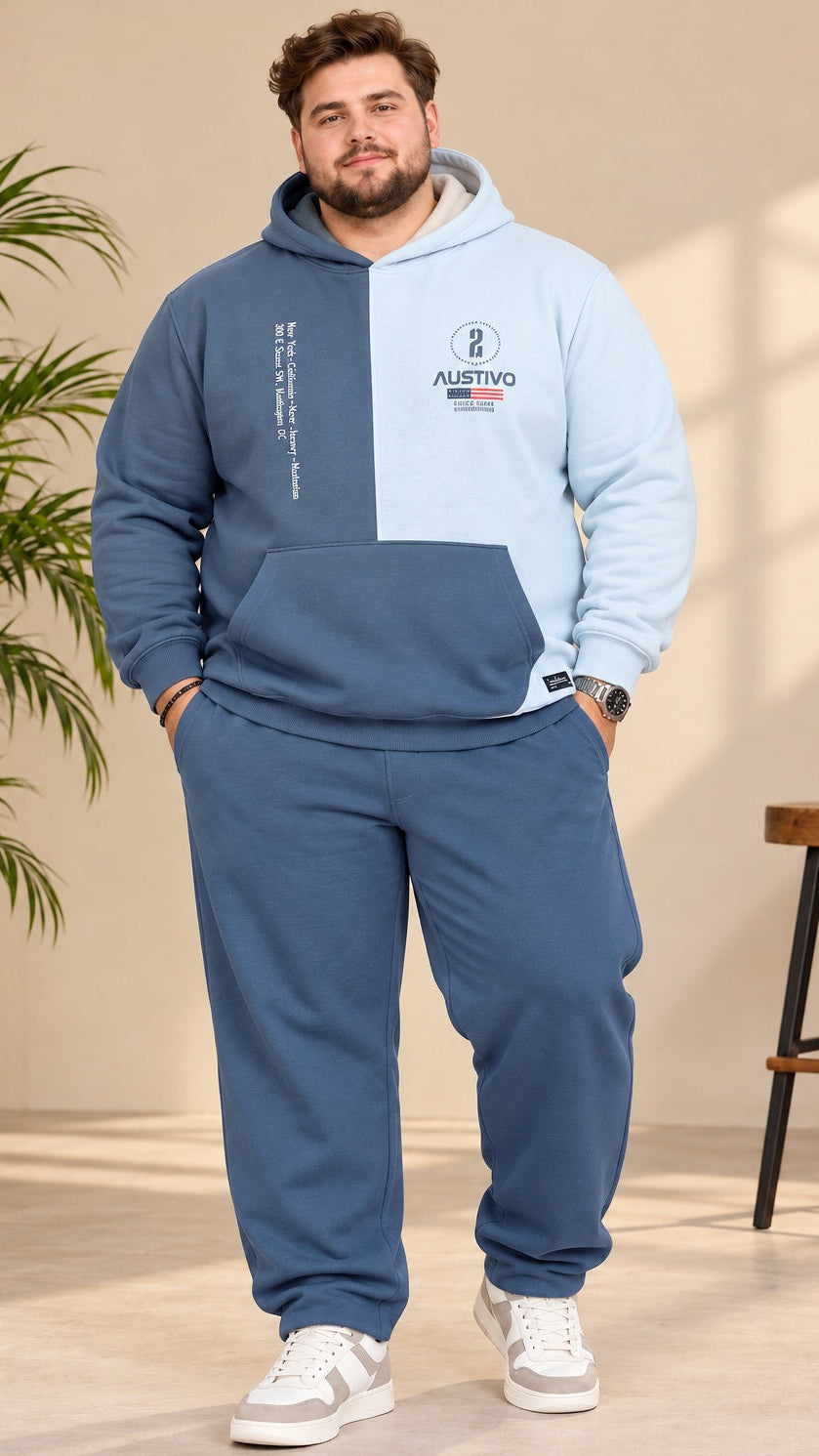Austivo Plus Size Men's Winter Track Suit