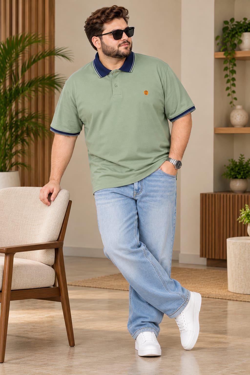 Austivo Men's Polo Neck T-shirt