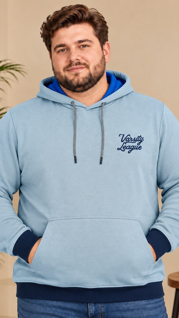 Austivo Men's Colour Block Hooded Sweatshirt