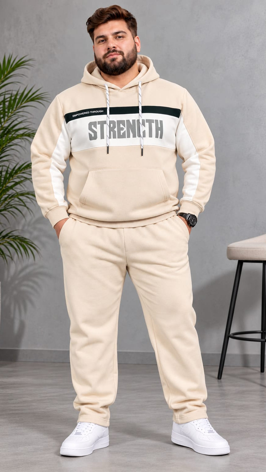 Austivo Plus Size Men's Winter Track Suit