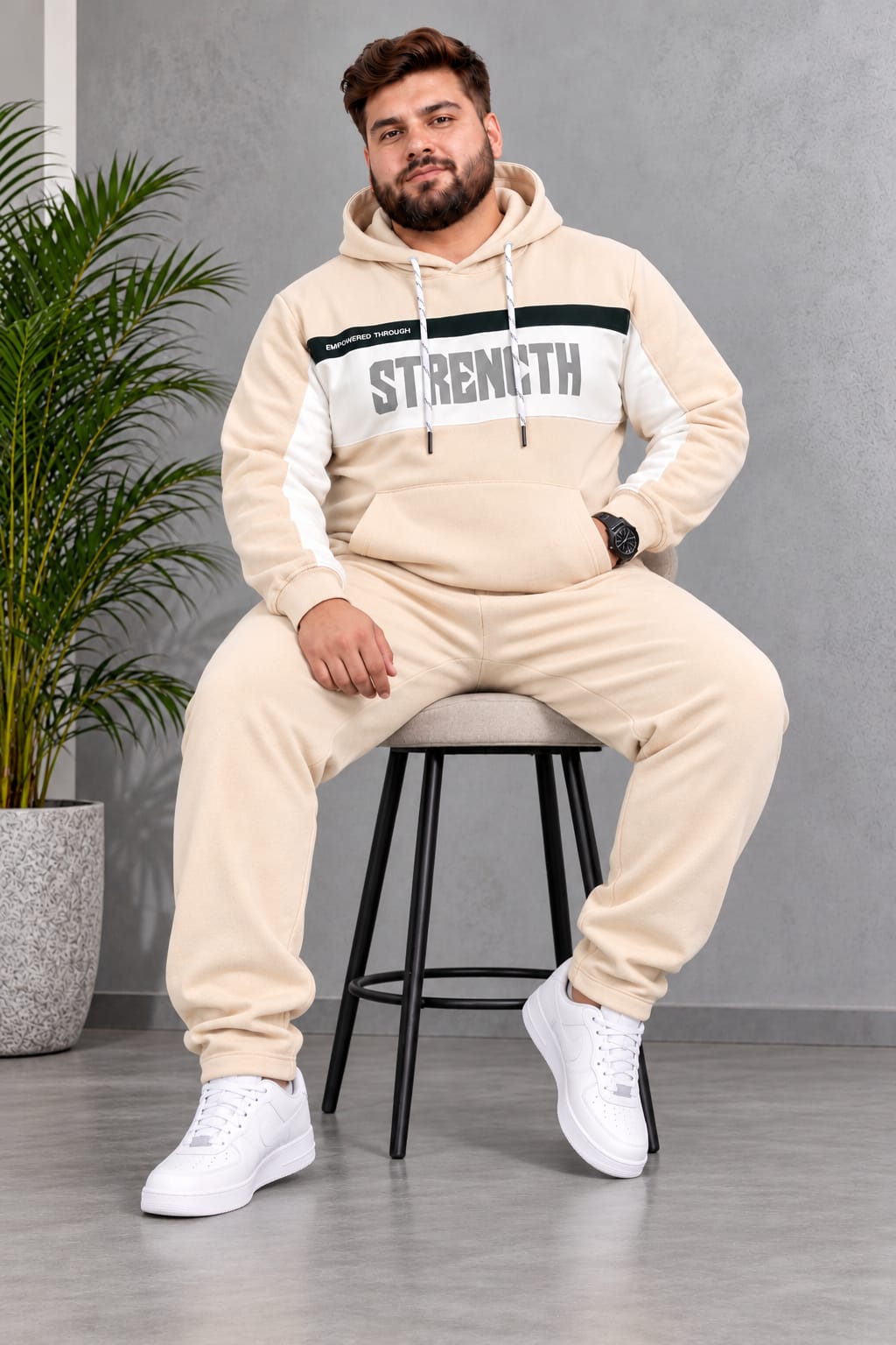 Austivo Plus Size Men's Winter Track Suit