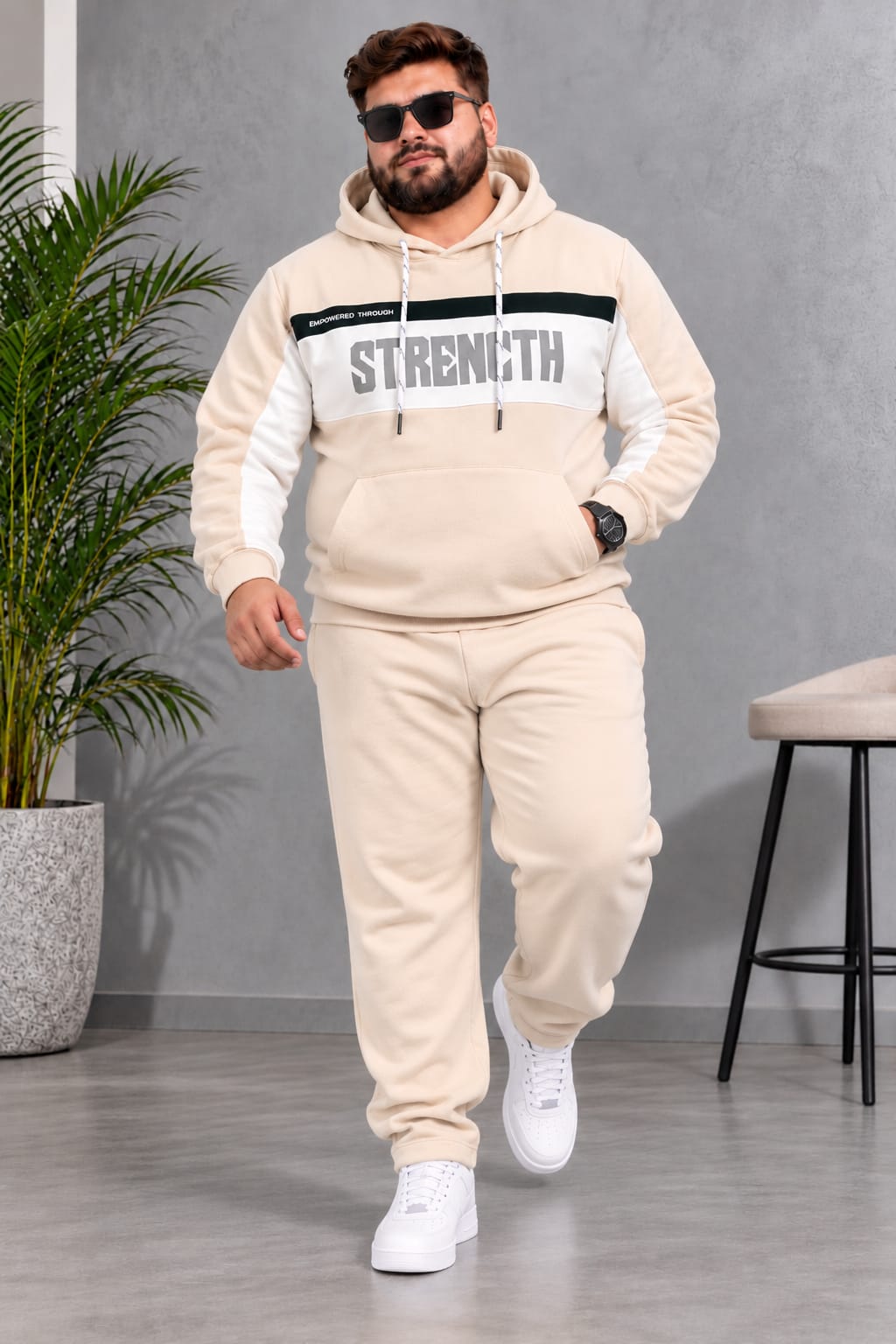 Austivo Plus Size Men's Winter Track Suit