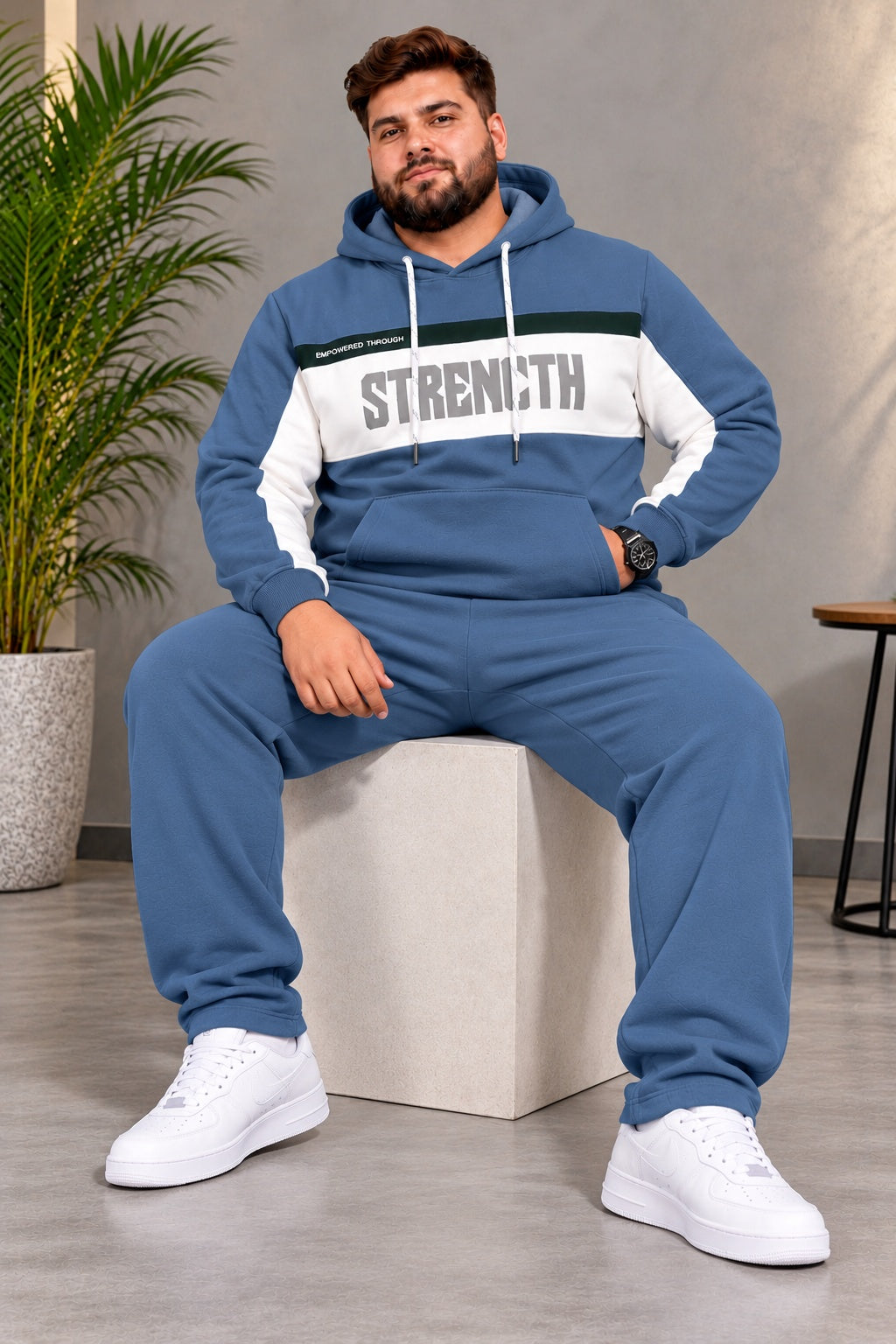 Austivo Plus Size Men's Winter Track Suit