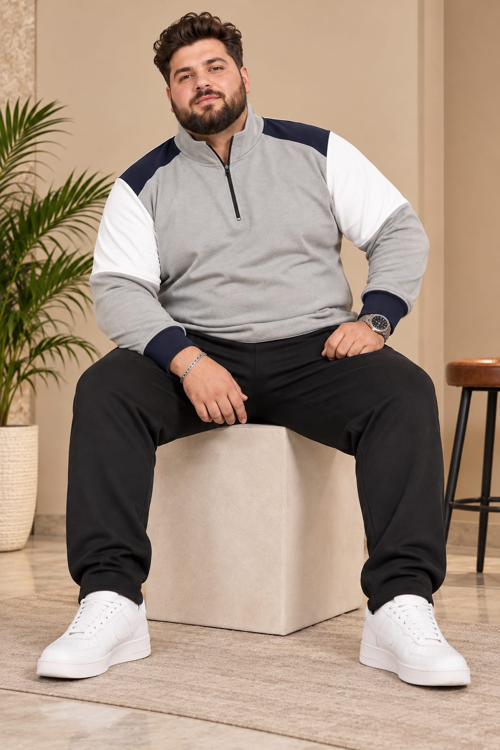 Austivo Plus Size Men's Winter Track Suit