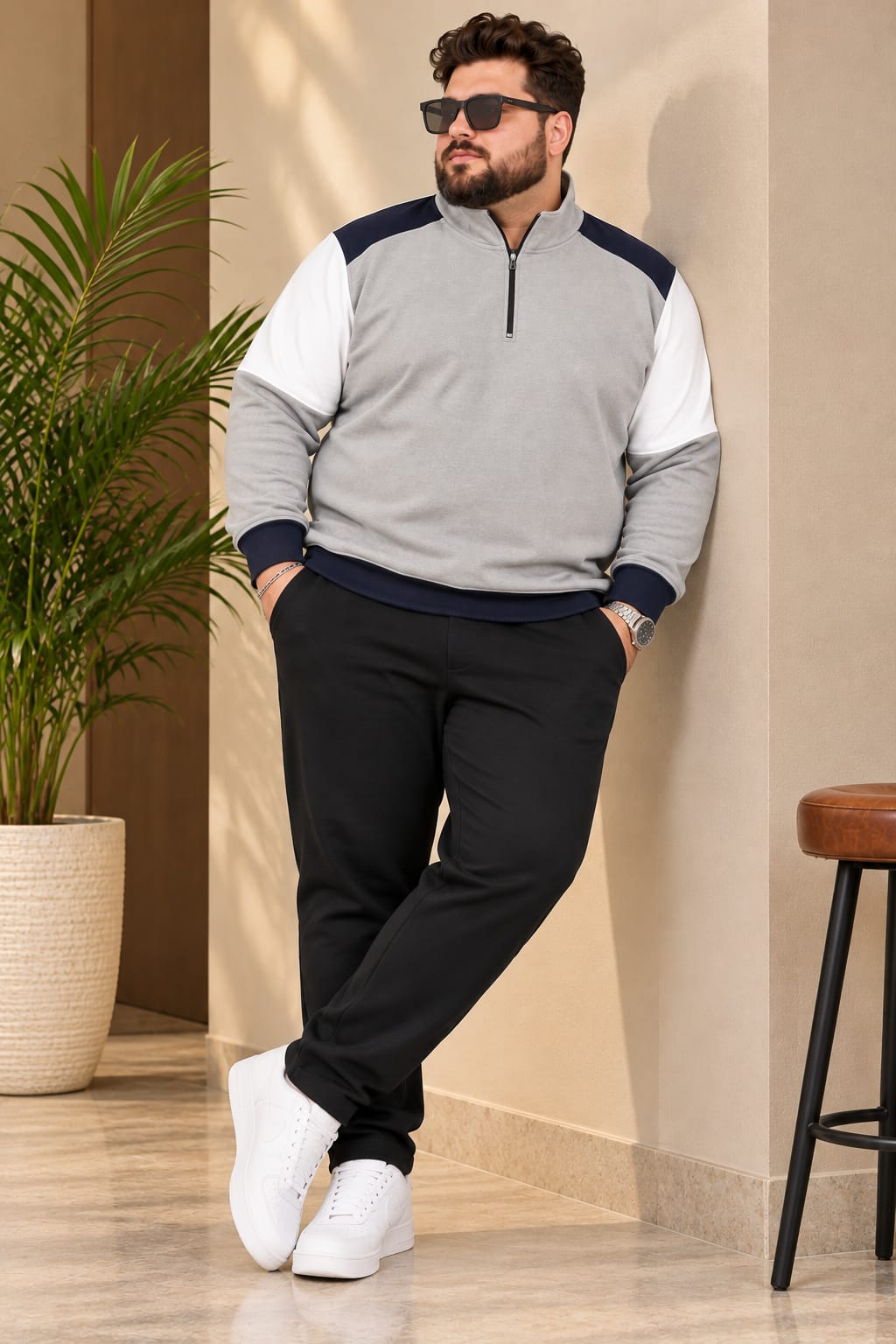 Austivo Plus Size Men's Winter Track Suit