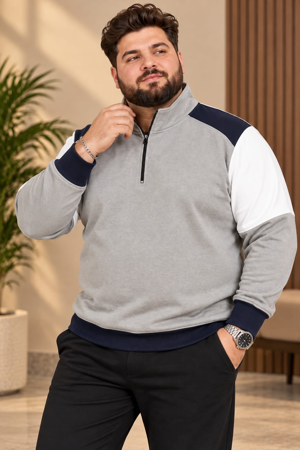 Austivo Plus Size Men's Winter Track Suit