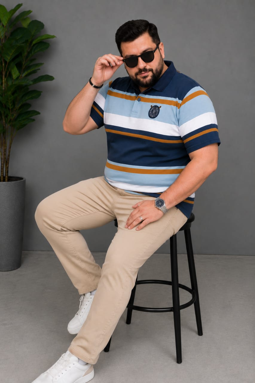 Austivo Men's Polo Neck T-shirt