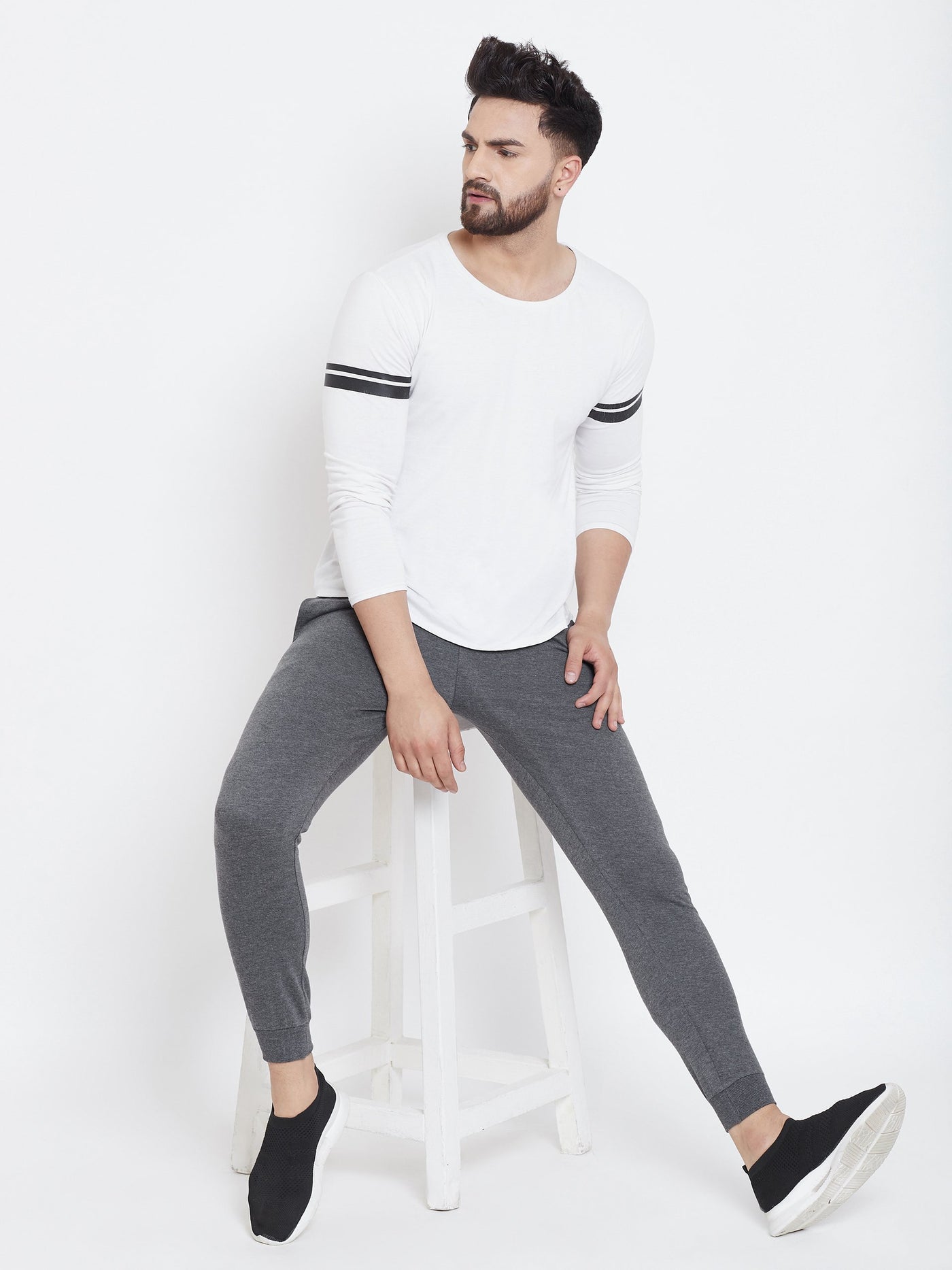 Charcoal Printed Men's Trackpant