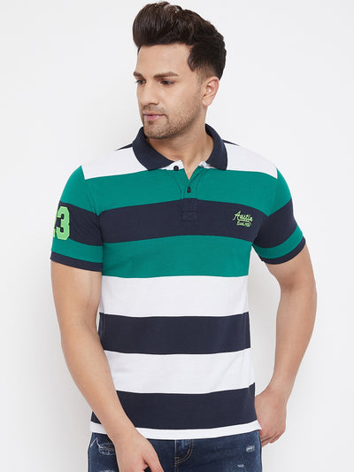 Austin Wood Men's Half Sleeves Polo Neck T-shirt
