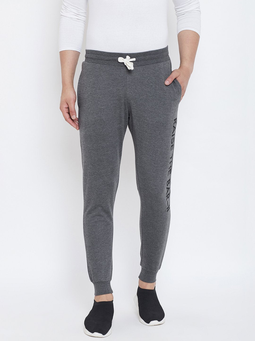 Charcoal Printed Men's Trackpant