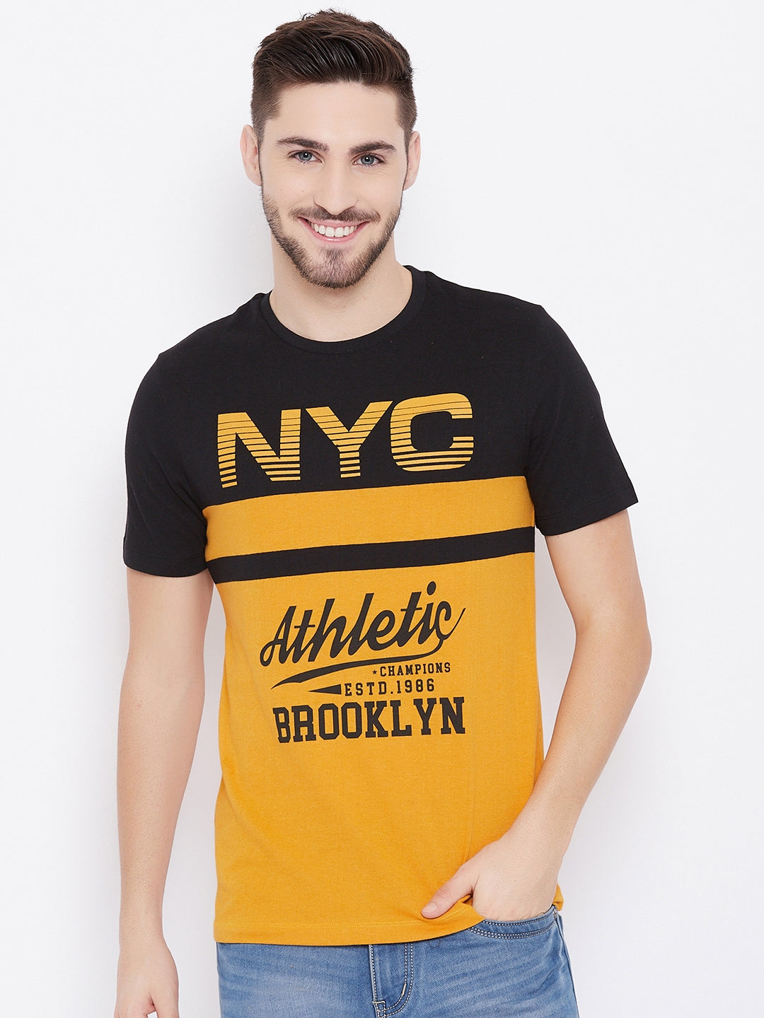 Austin Wood Men's Round Neck T-shirt