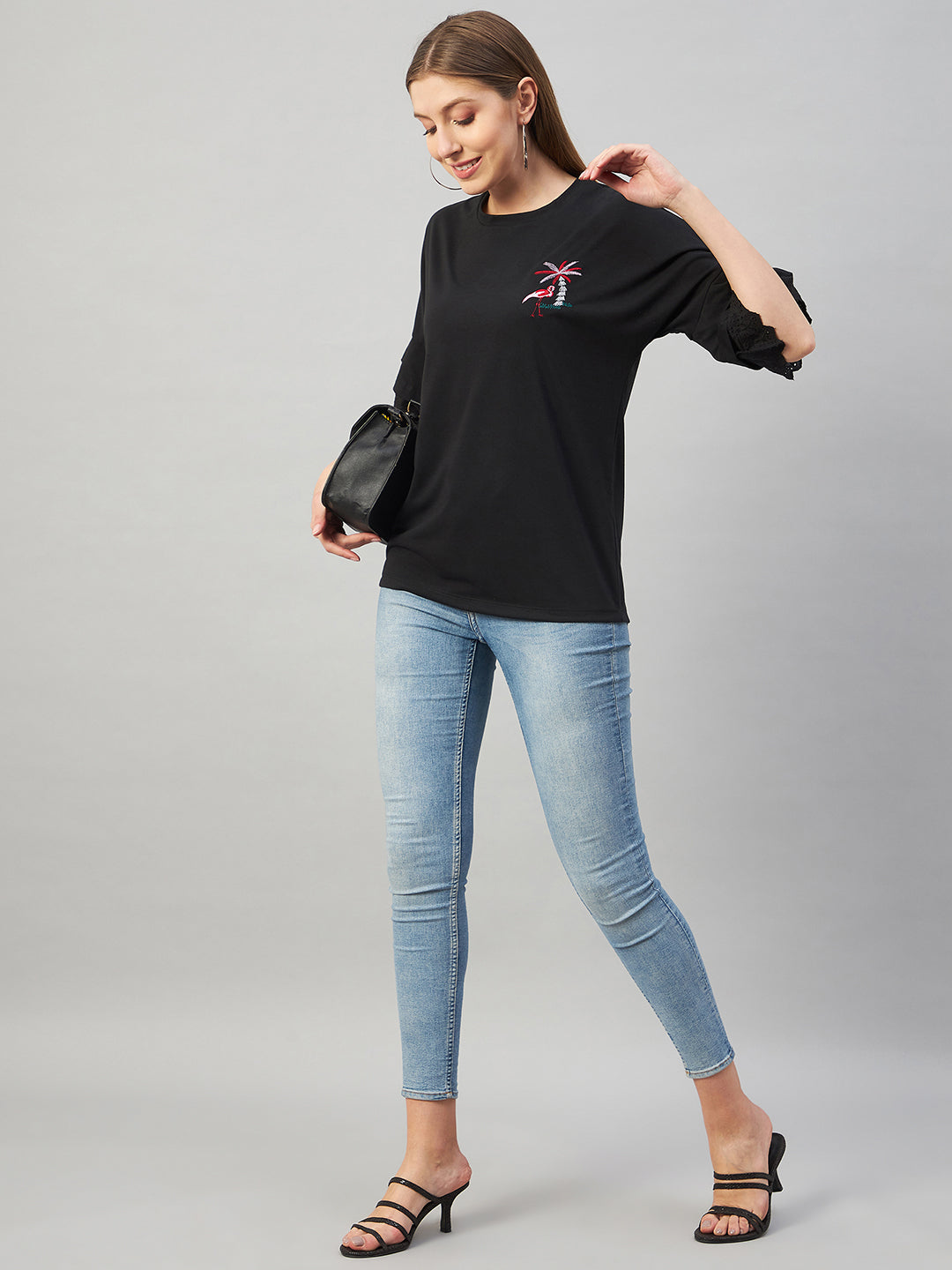 Austin Wood Women Embroidery Casual Top