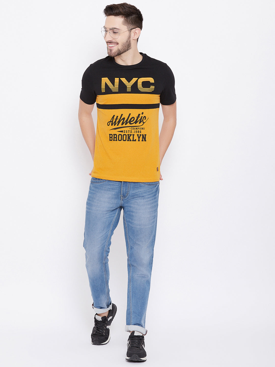 Austin Wood Men's Round Neck T-shirt