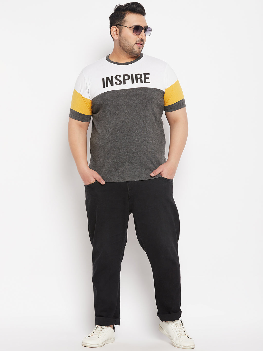 Austivo Striped Men Round Neck Multicolor T-Shirt