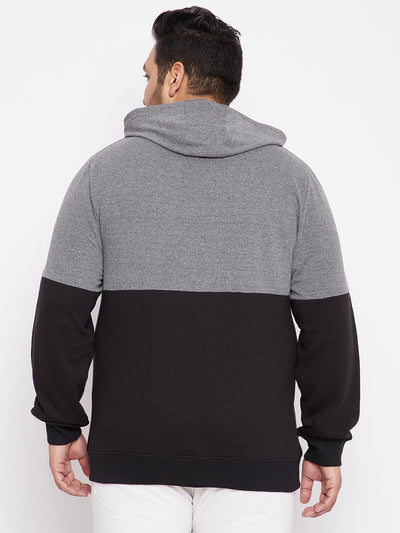 Austivo Men's Colour Block Hooded Sweatshirt