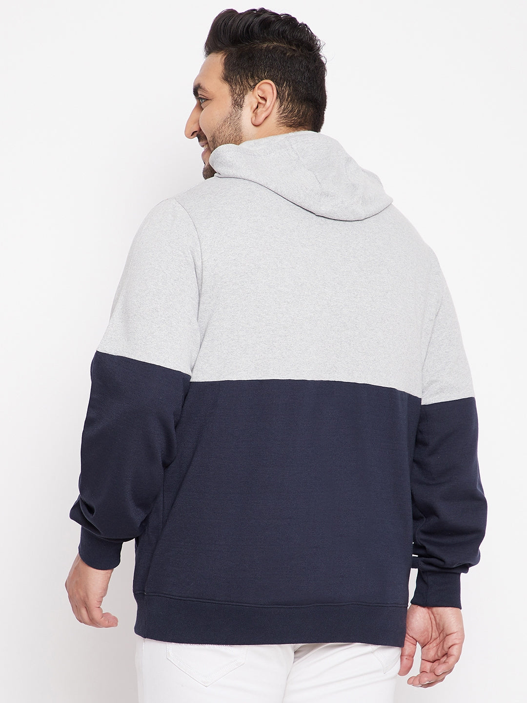 Austivo Men's Colour Block Hooded Sweatshirt