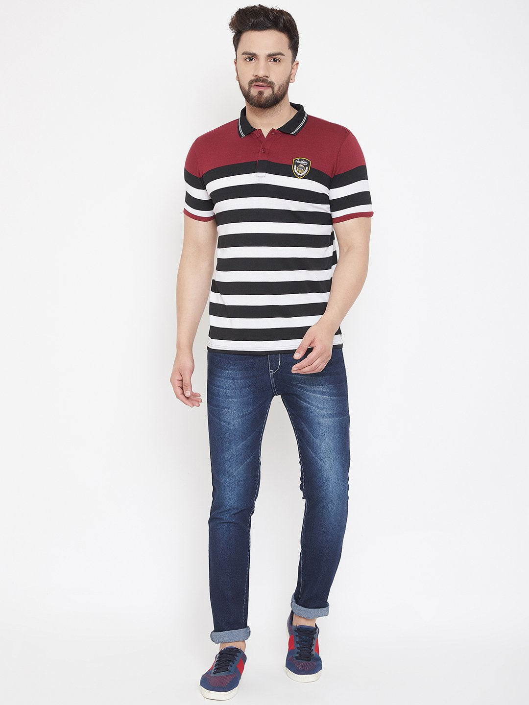 Multi Striper Polo T-shirt
