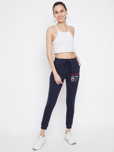 Austin Wood Women's Embroidered Slim Fit Track Pant