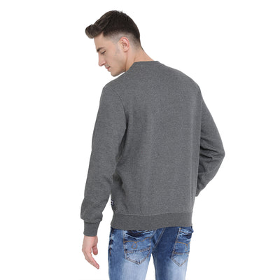 Men's Anthra Printed Round Neck Sweatshirt