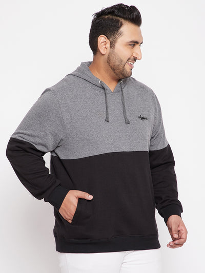 Austivo Men's Colour Block Hooded Sweatshirt