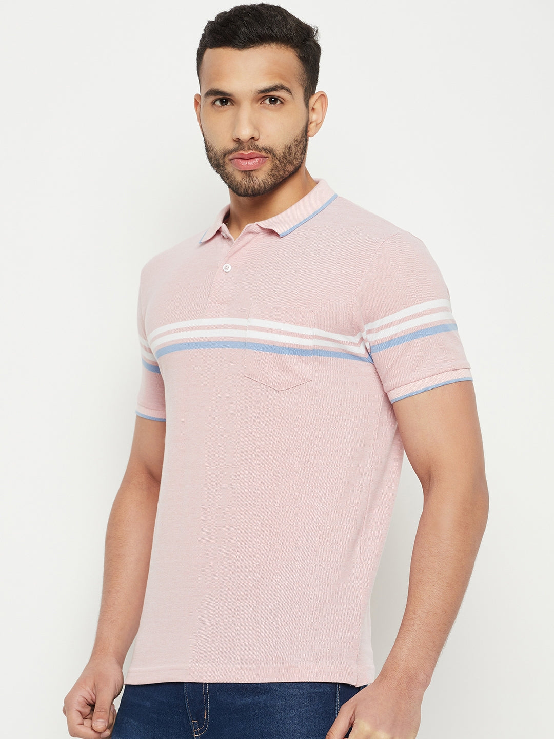 Austin Wood Men's Half Sleeves Polo Neck T-shirt