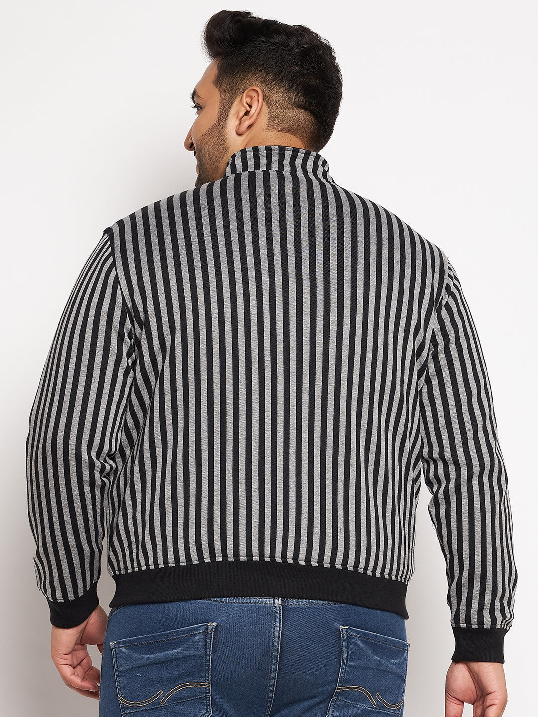 Full Sleeve Checkered Men Bomber Jacket