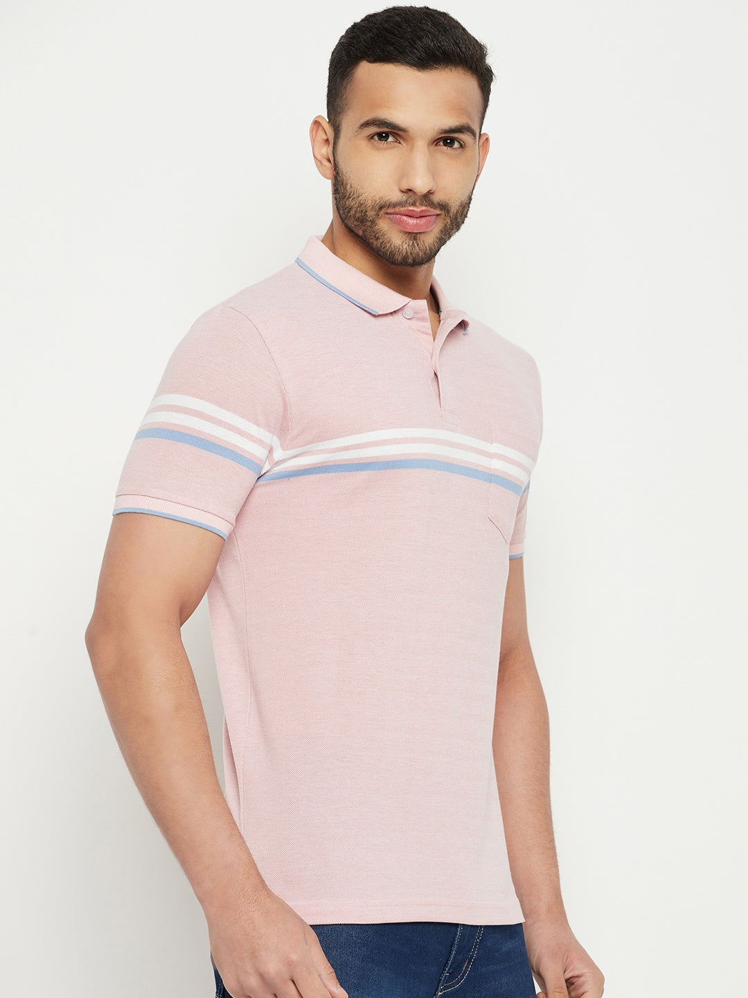 Austin Wood Men's Half Sleeves Polo Neck T-shirt