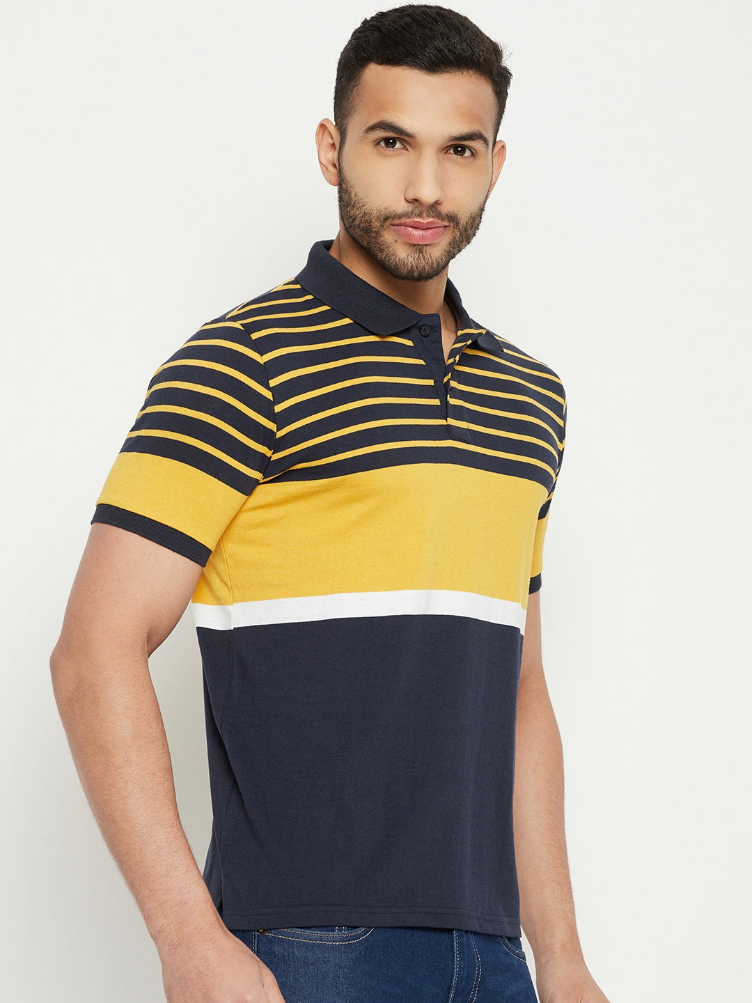 Austin Wood Men's Half Sleeves Polo Neck T-shirt