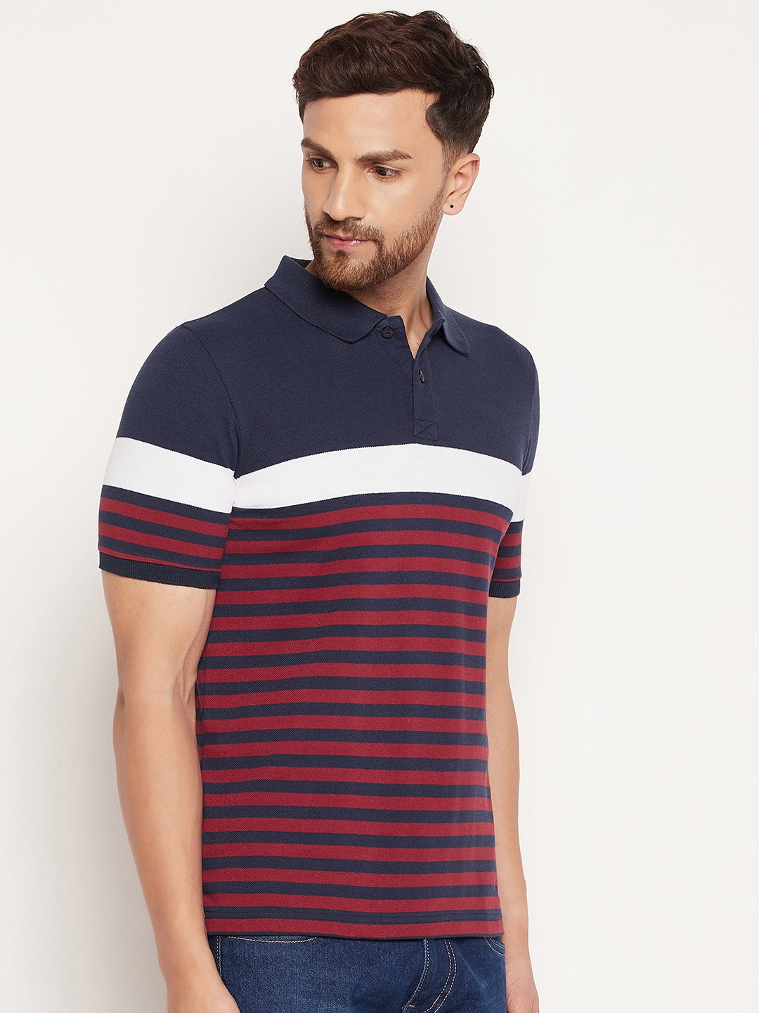 Austin Wood Men's Half Sleeves Polo Neck T-shirt