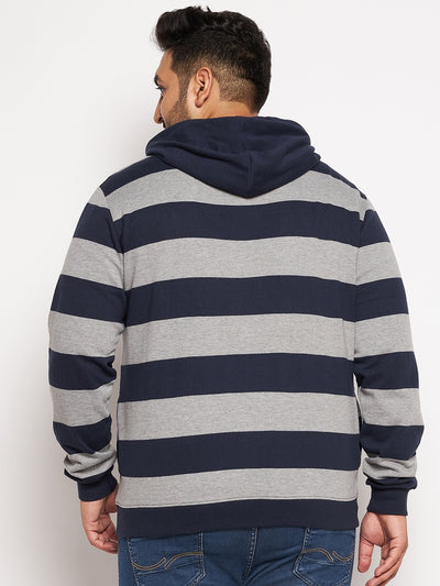 Austivo Men's Colour Block Hooded Sweatshirt