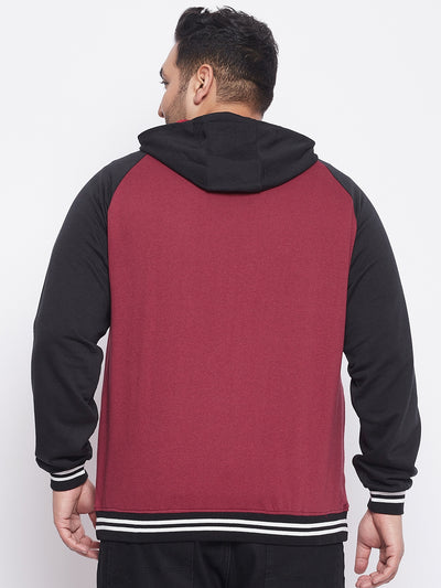 Austivo Men's Colour Block Hooded Sweatshirt