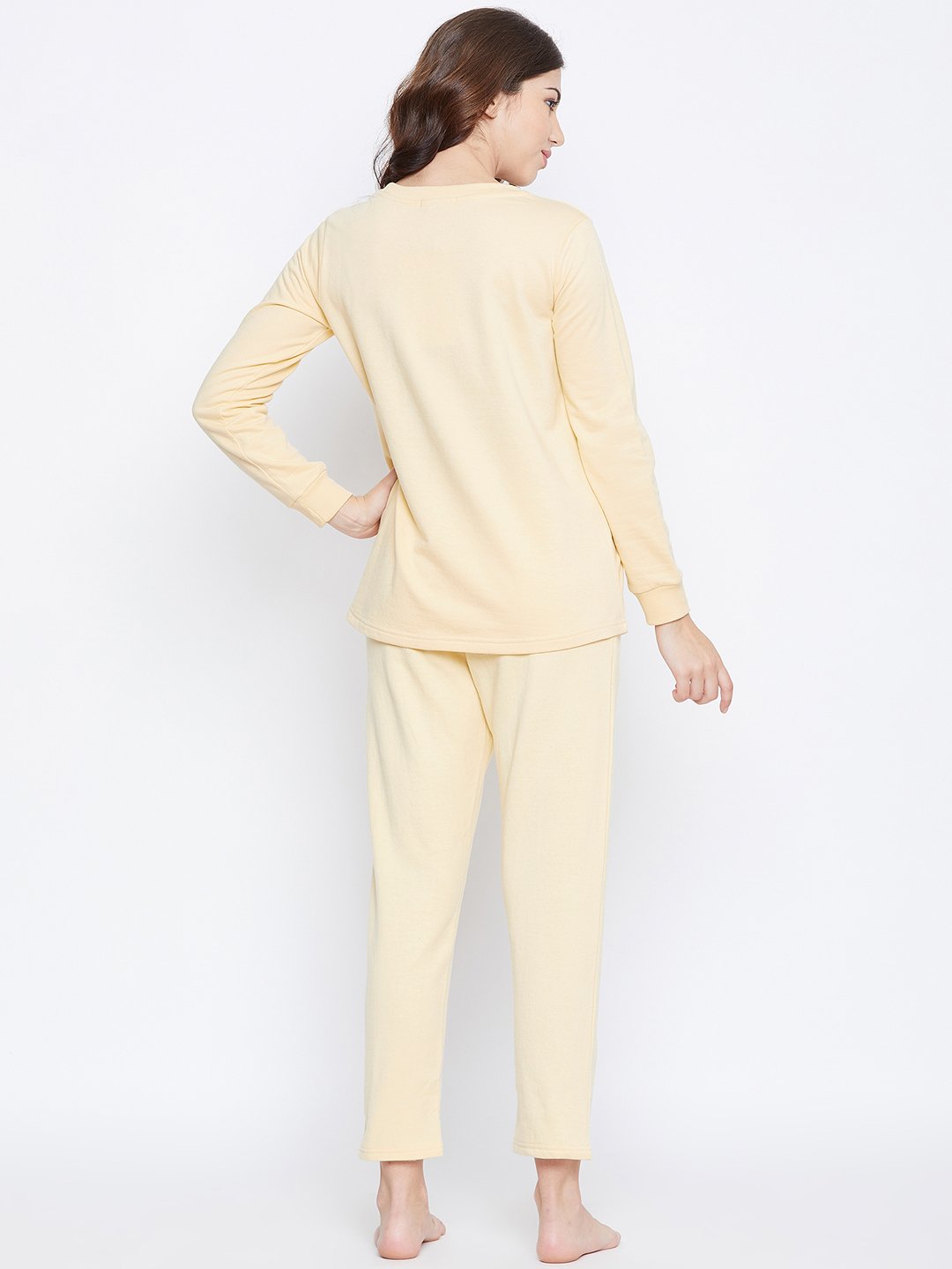 Yellow Solid Women's Night Suits