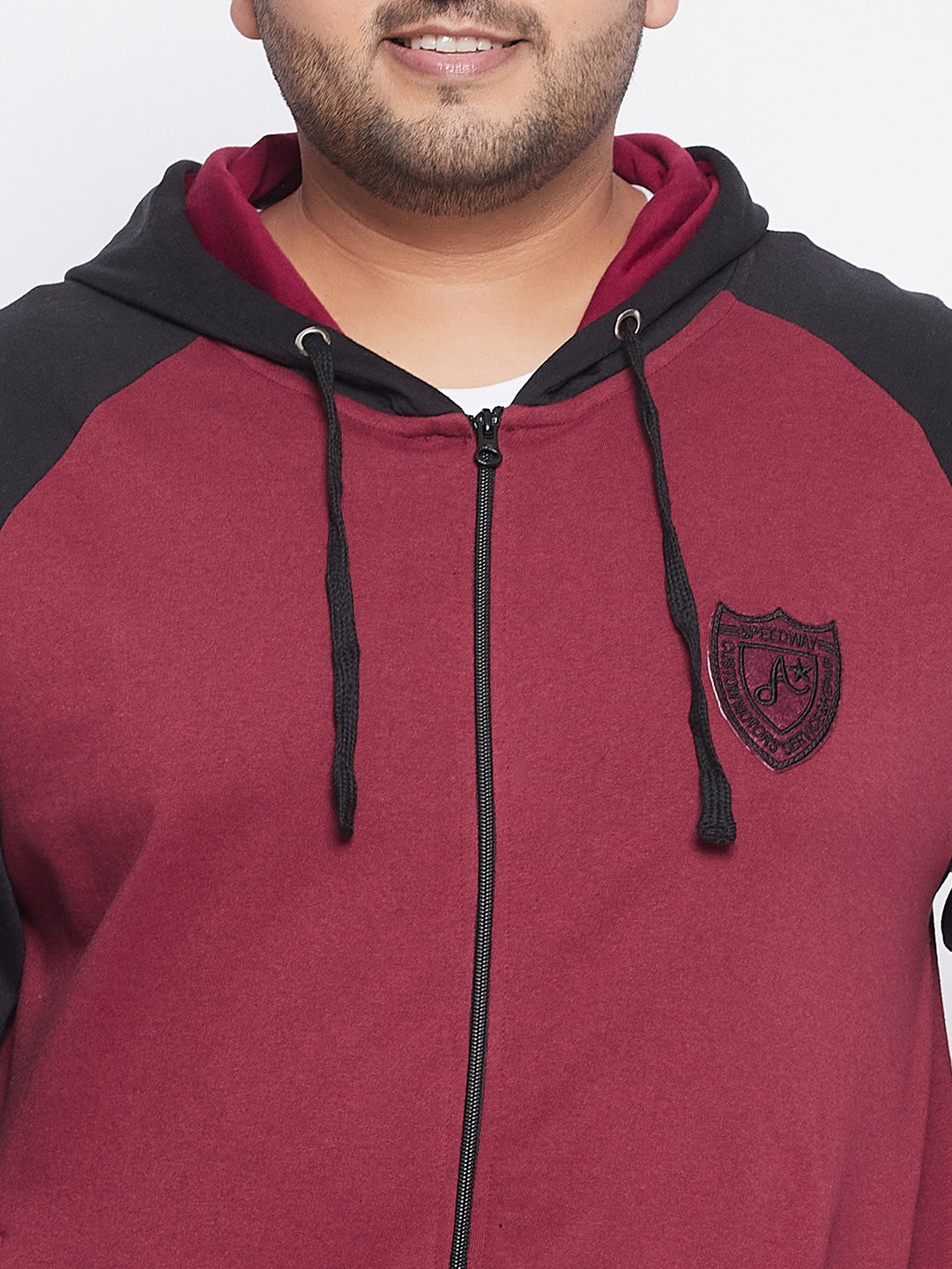 Austivo Men's Colour Block Hooded Sweatshirt