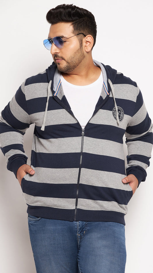 Austivo Men's Colour Block Hooded Sweatshirt