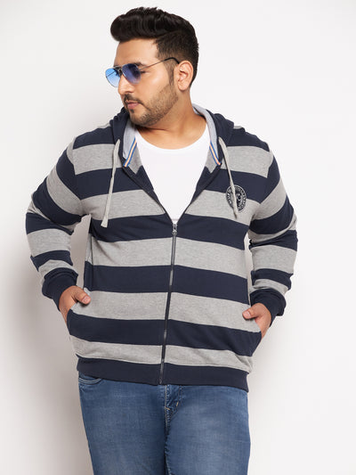Austivo Men's Colour Block Hooded Sweatshirt