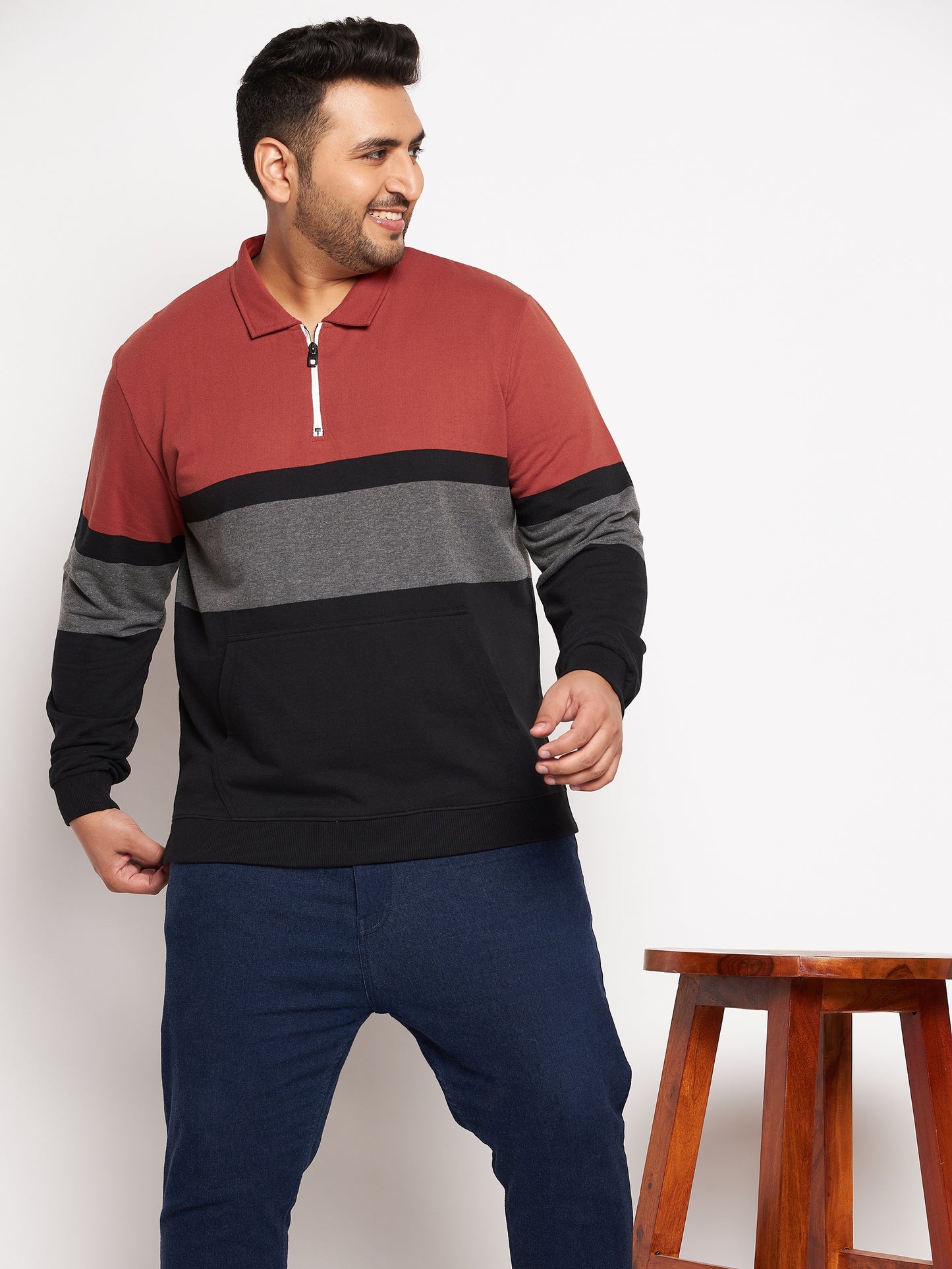 Austivo Men's Colour Block Sweatshirt
